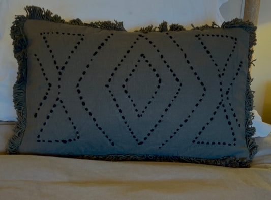 Inka cushion olive and brown