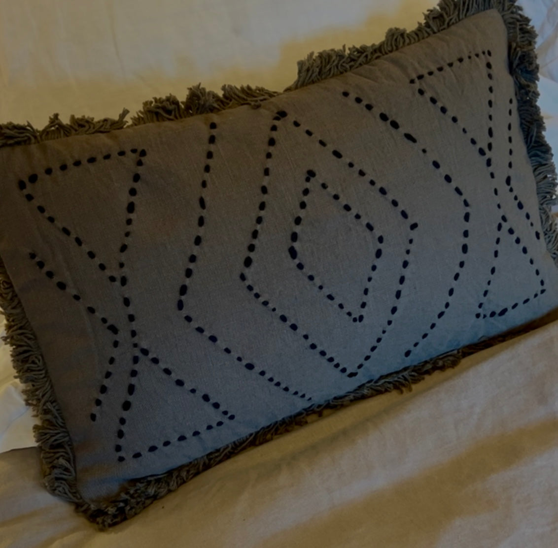 Inka cushion- olive /brown
