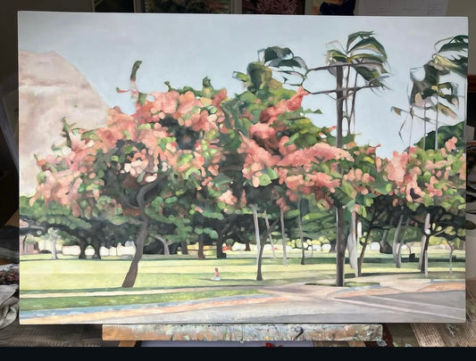 Tamsin Pearson Artist - Hawaii walk through Kapiolini Park  limited edition print