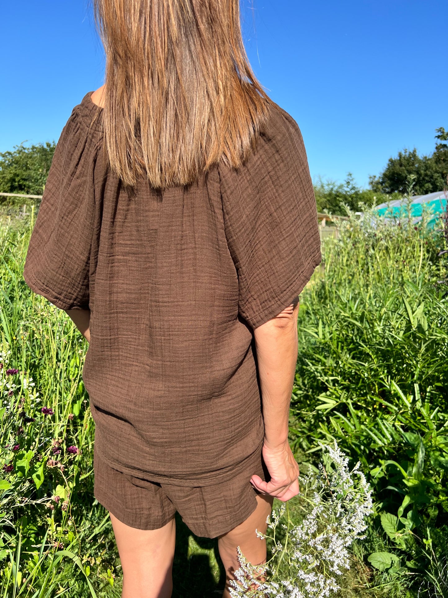 Cotton Loungewear Set – Short Sleeve Top & Shorts | Story Edit UK