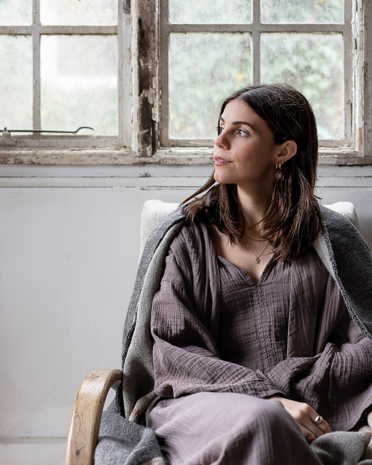 Loungewear - cotton short sleeve top and long bottoms