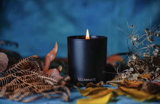 warm vanilla candle black