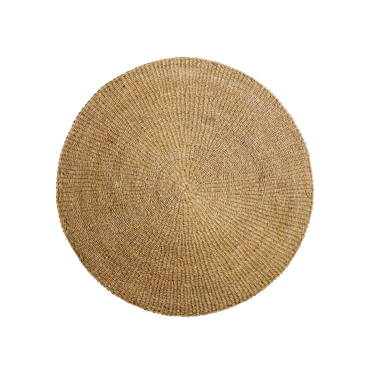 Natural round seagrass rug