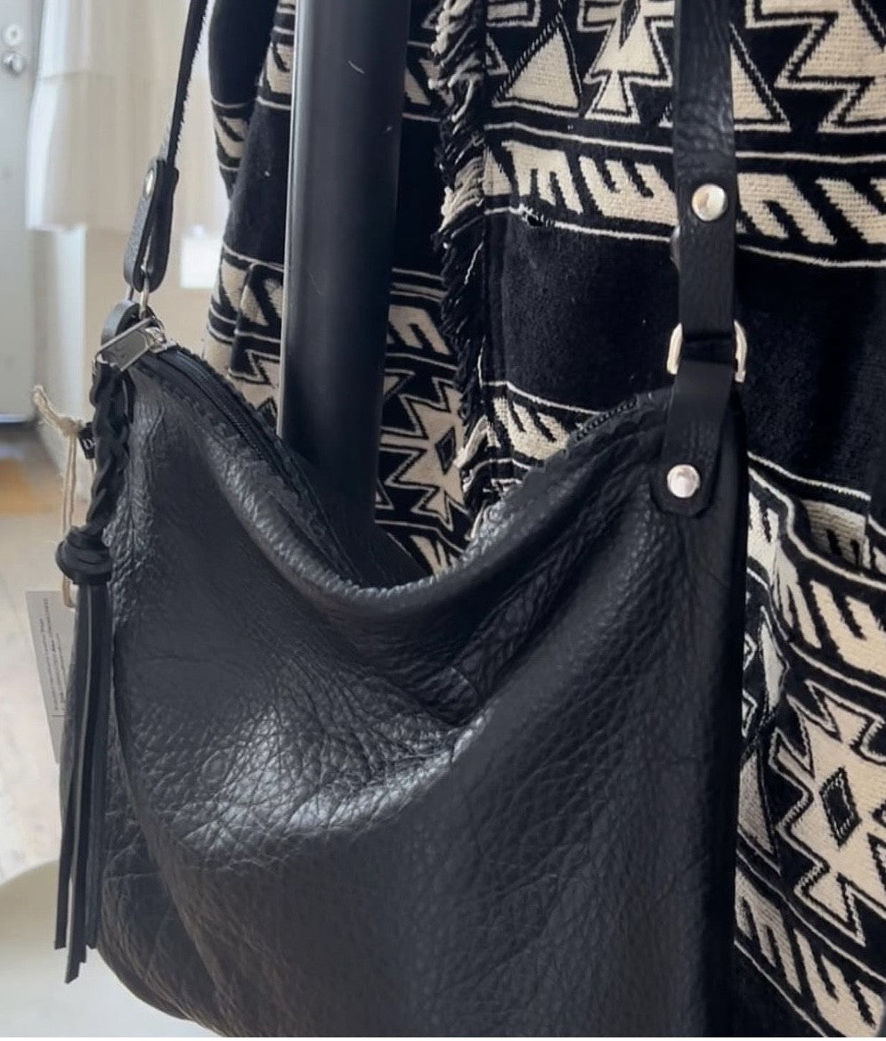 DNA leather x body bag - Handmade in the UK