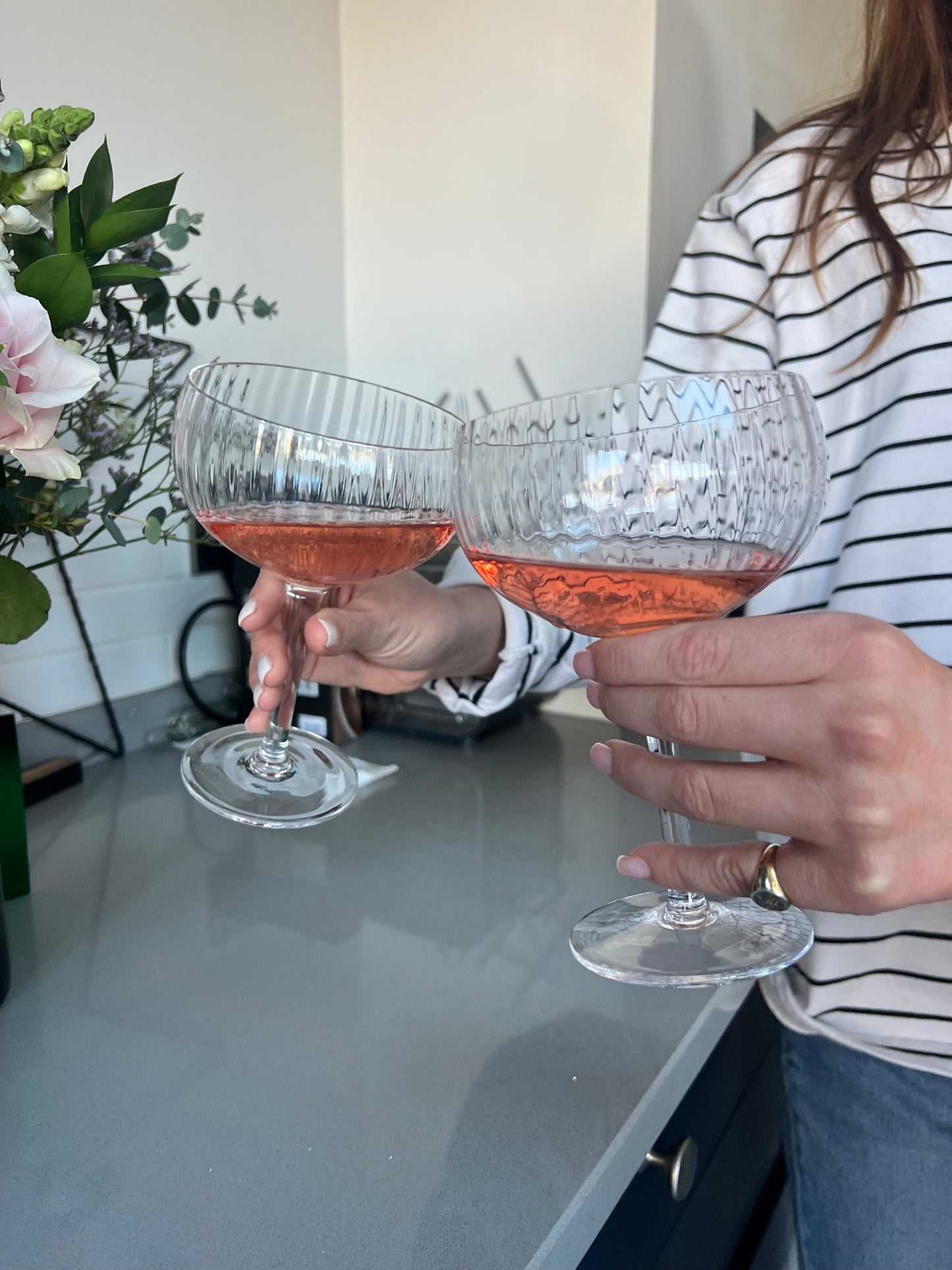 Champagne glass set of 2