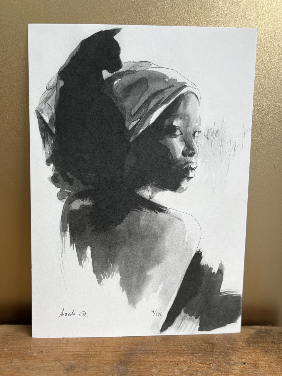 Woman with soul painting