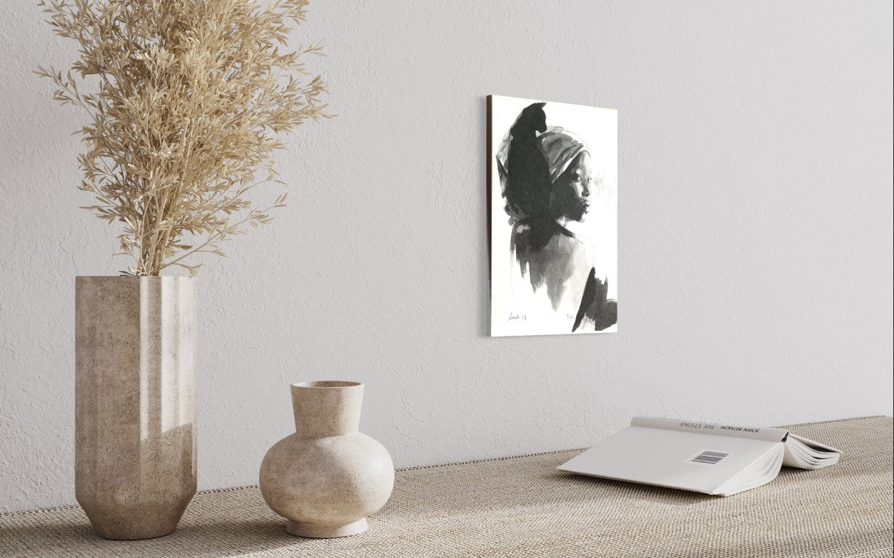 Print/black and white -  Black woman with soul